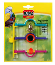 RIGA Jouet Oiseaux 3 Perchoirs