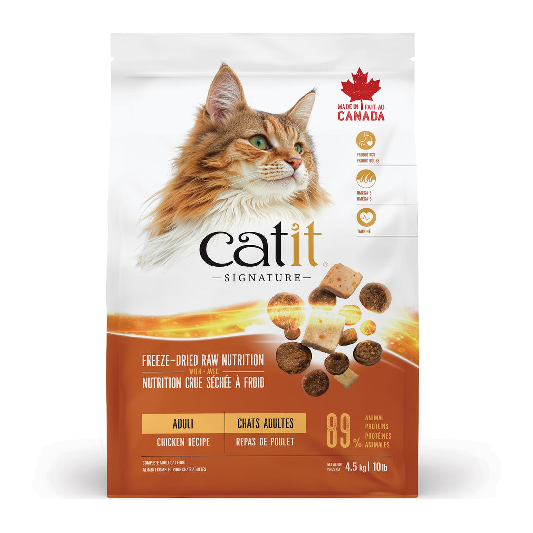 Catit Signature - Chat Repas de Poulet - Nourriture Sèche avec Ingrédients Séchés à Froid pour Chats