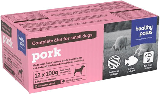 HEALTHY PAWS Chien PR Porc 1.2kg
