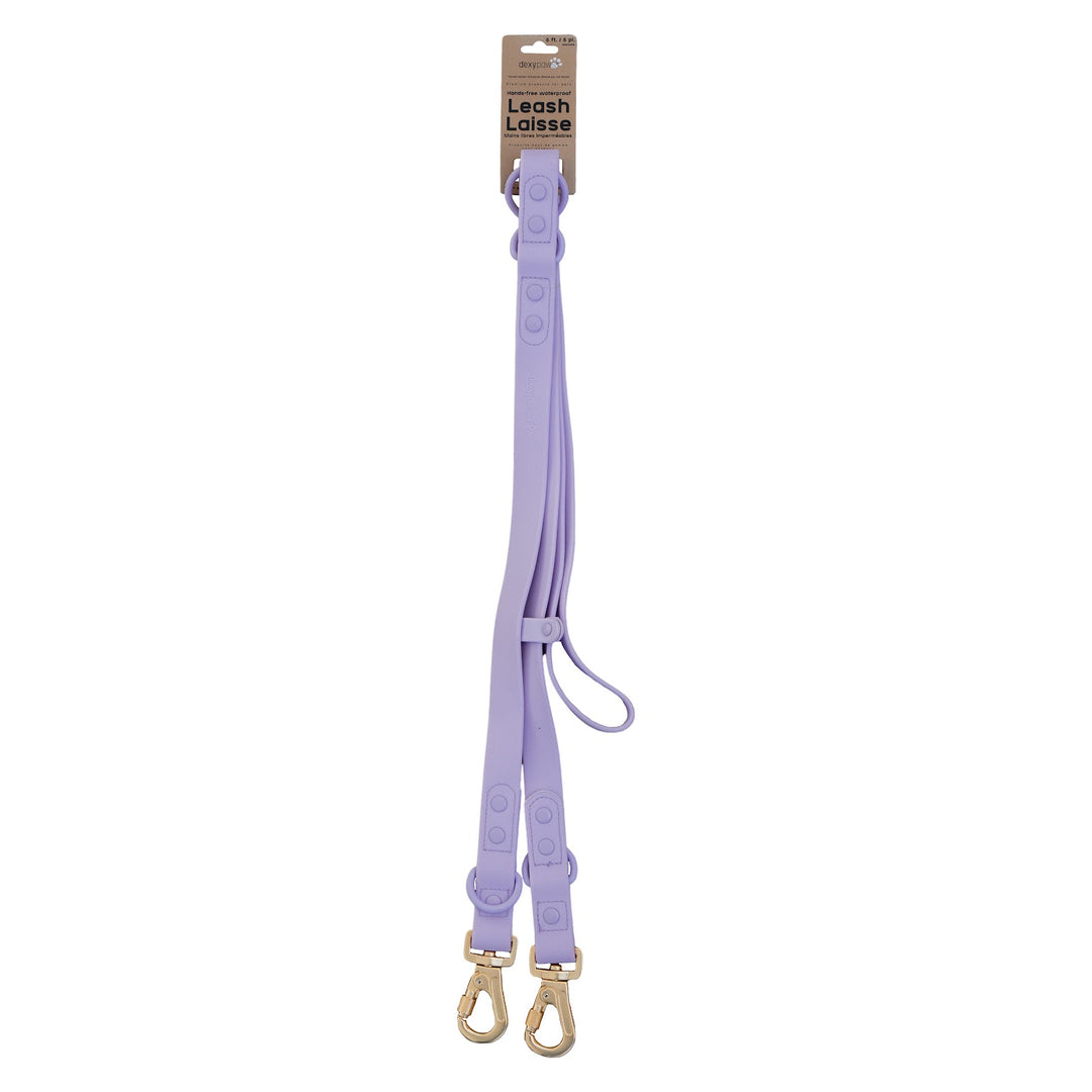 DEXYPAWS Laisse Imperméable Mains Libre Lilas 6'