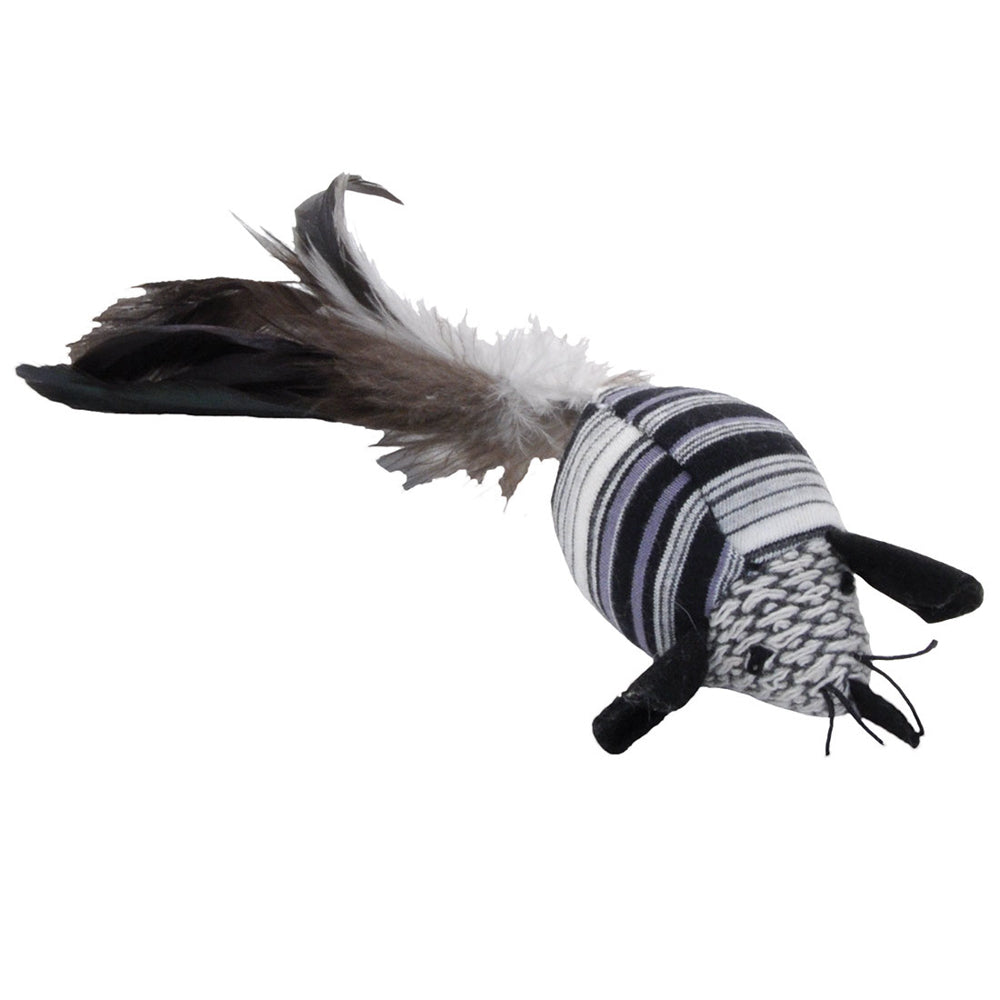TURBO Jouet Chat Souris avec Plumes 5.75"