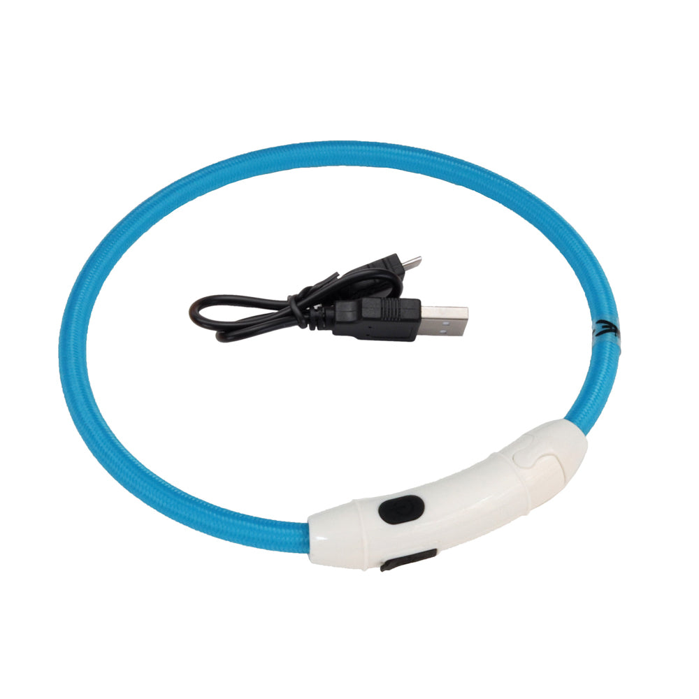 COASTAL Collier Lumineux à Recharge USB 24" Bleu
