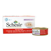 Schesir - Chat Adulte Poulet et Canard au Naturel - Multipak de 6 x 50 g - Nourriture Humide pour Chats
