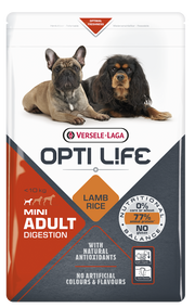 Opti Life - Chien Petite Race Digestion Agneau - Nourriture Sèche pour Chiens