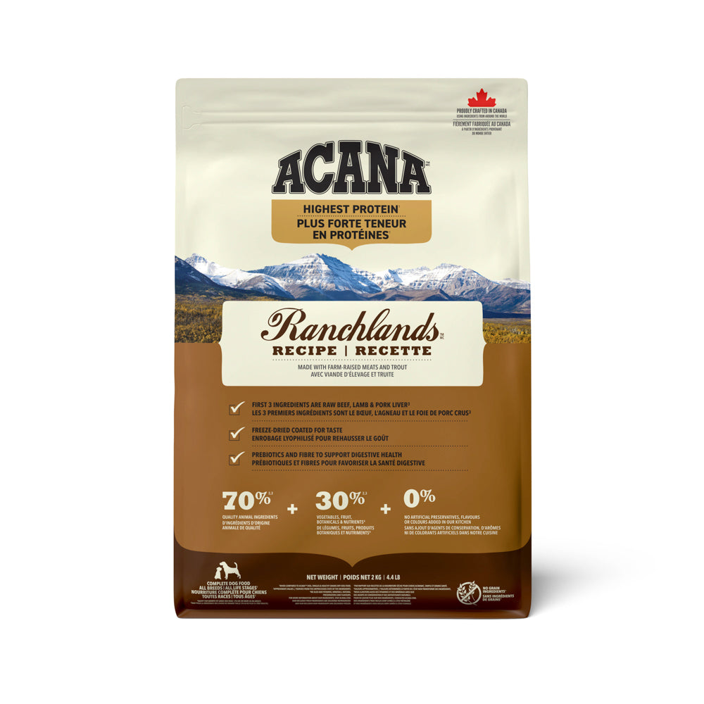 ACANA REGIONALS Chien Terres d'Élevage (Ranchlands) 2kg