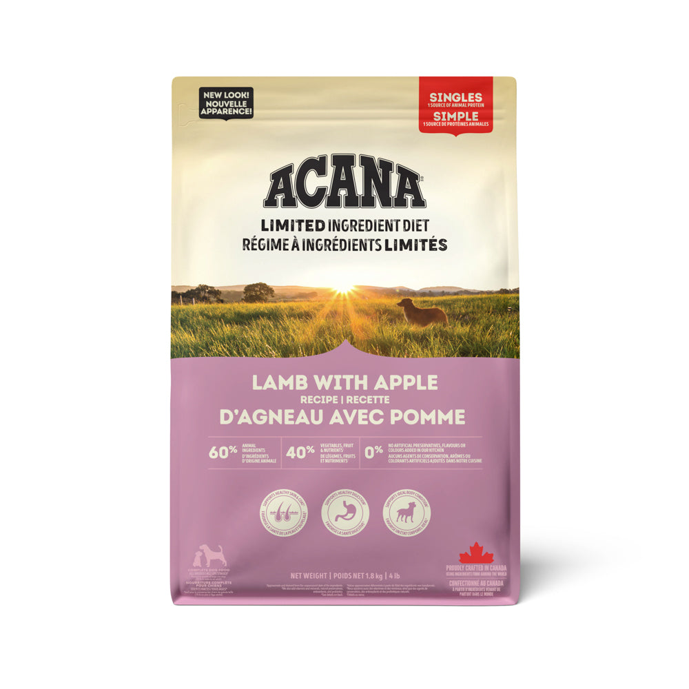 ACANA SINGLES Chien Agneau & Pomme 1.8kg