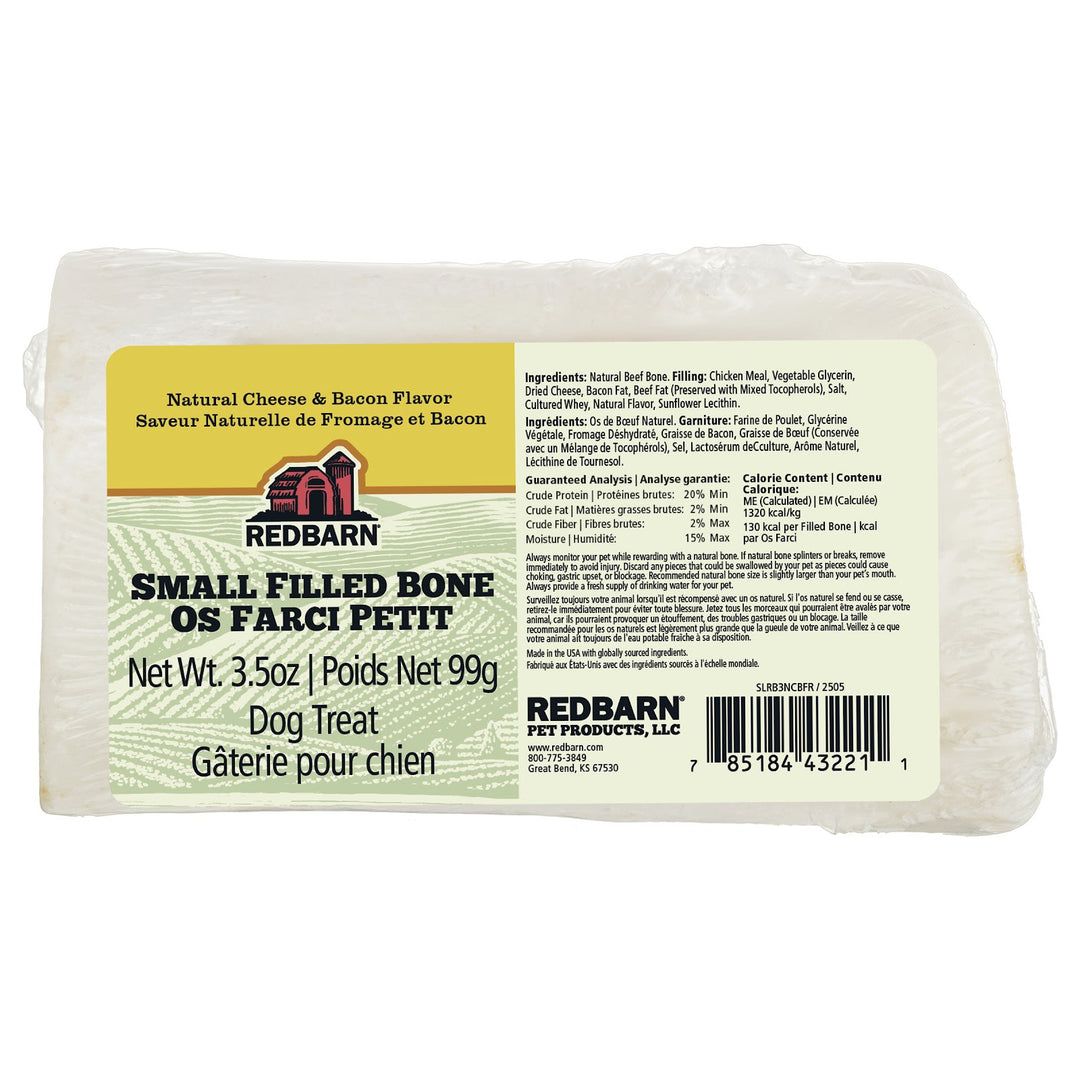 REDBARN Gâteries Chien Os Farci Fromage & Bacon S 99g Vrac