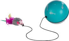 TRIXIE Jouet Chat Balle Turbino & Souris 9cm