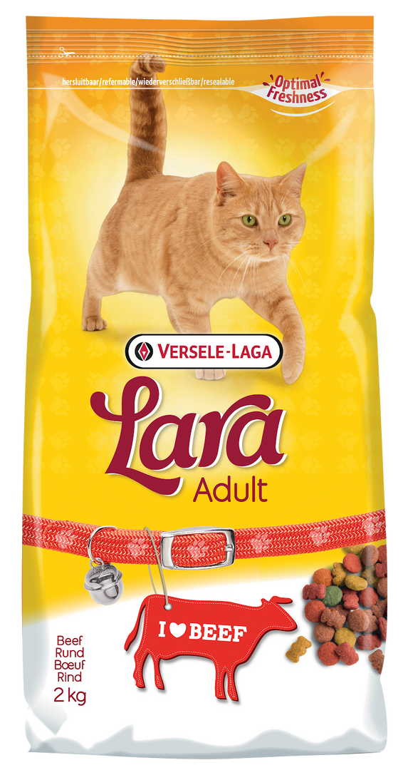 Lara - Chat Adulte Boeuf - Nourriture Sèche pour Chats