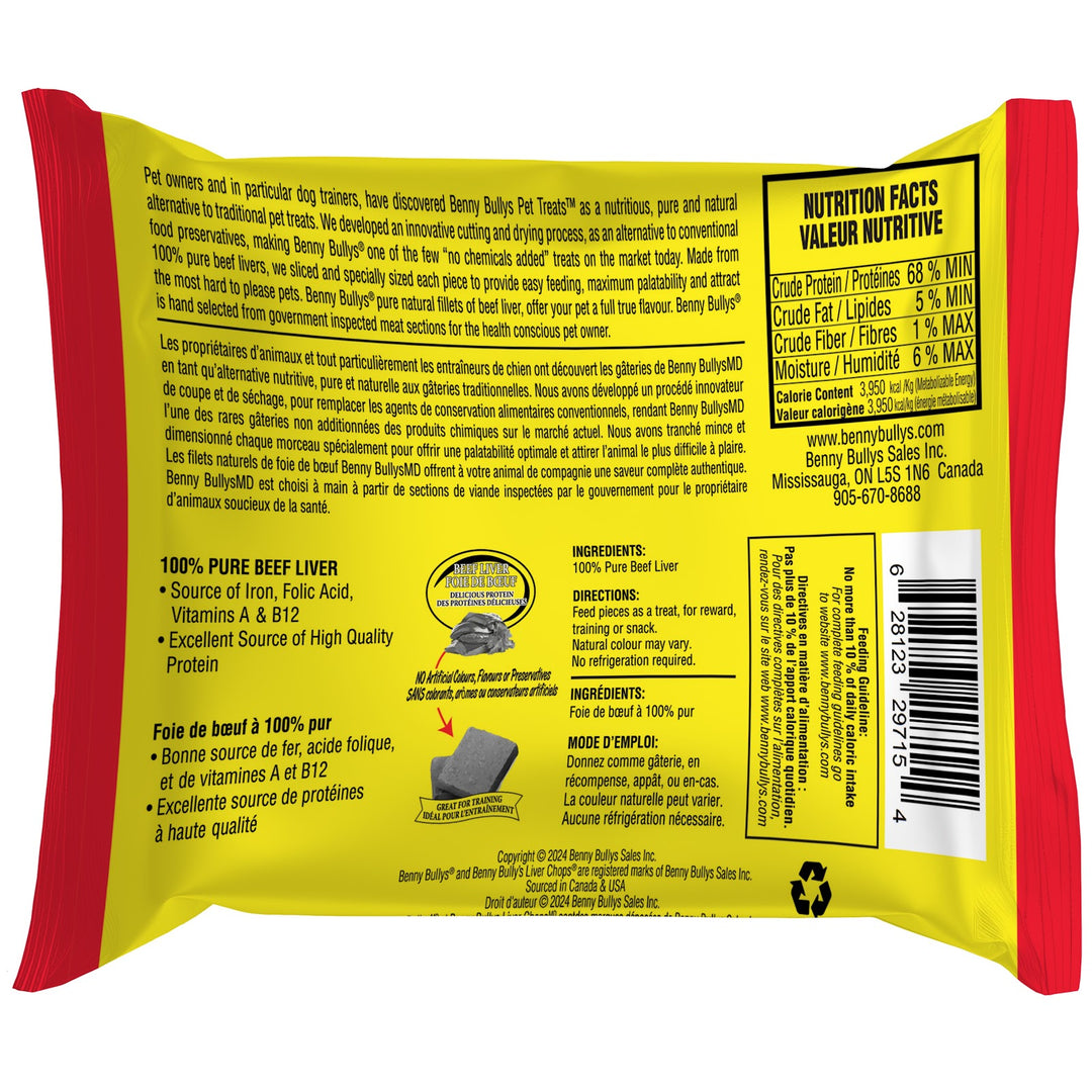 *BENNY BULLY'S Mini Chops Gâteries Chat Foie Boeuf 63g