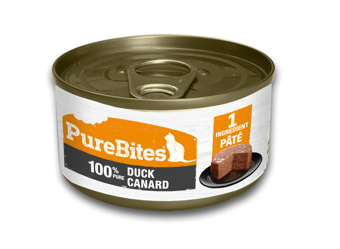 PureBites - Chat 100% Pur Pâté de Canard - Nourriture Humide Sans Grains pour Chats