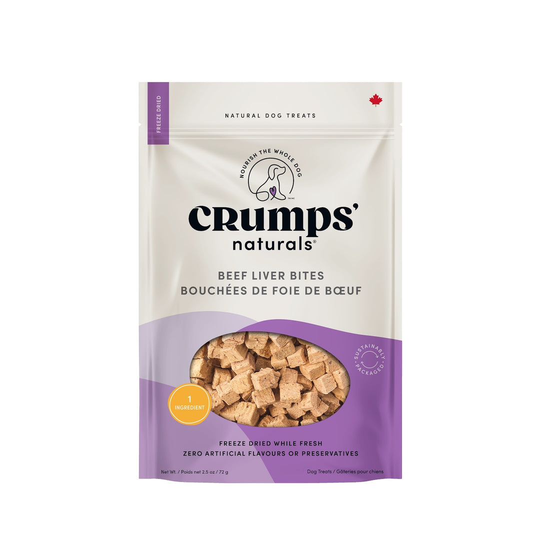 CRUMPS' NATURALS Gâteries Chien Bouchées Foie de Boeuf 72g