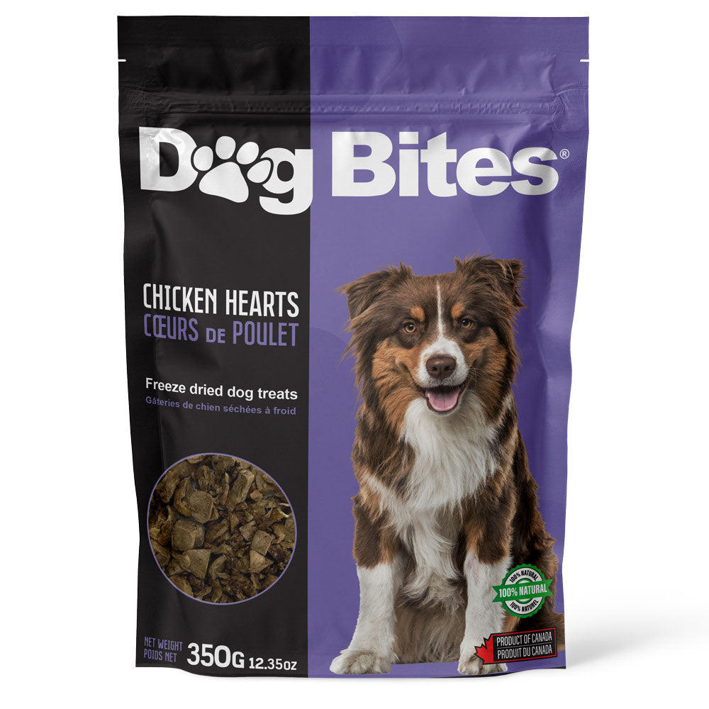DOG BITES Gâteries Chien Coeurs de Poulet 175g