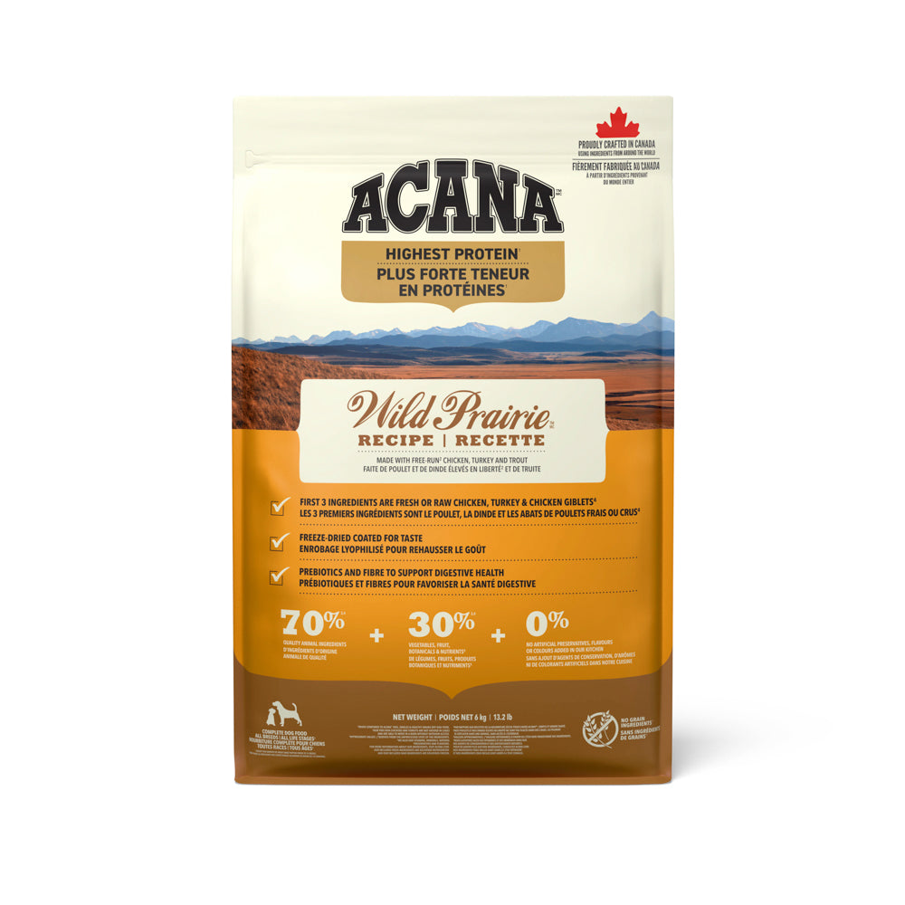 ACANA REGIONALS Chien Prairie Sauvage (Wild Prairie) 6kg