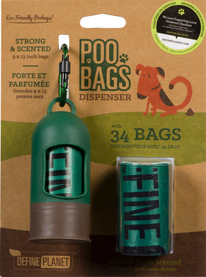 DEFINE PLANET Distributeur Sacs Ramassage & 2 Rouleaux
