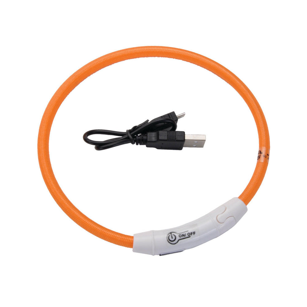 COASTAL Collier Lumineux à Recharge USB 24" Orange