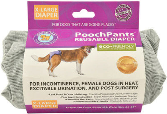 POOCHPAD PoochPants 55-90lb XL Gris