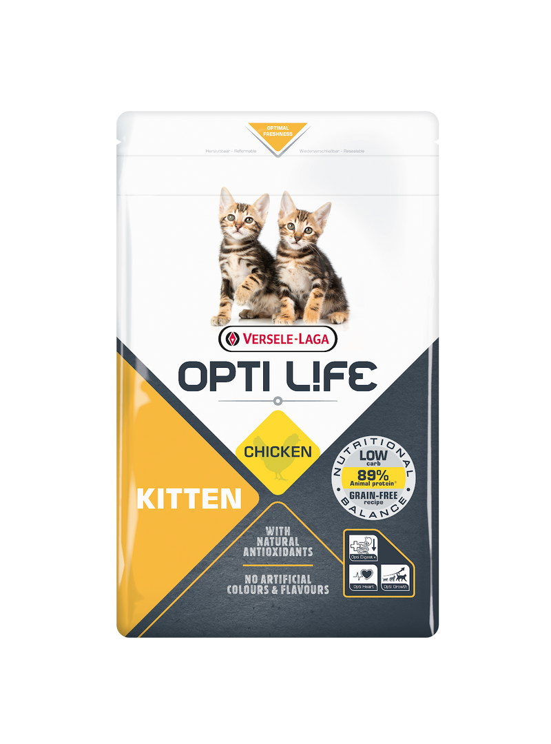 Opti Life - Chaton Poulet - Nourriture Sèche pour Chats