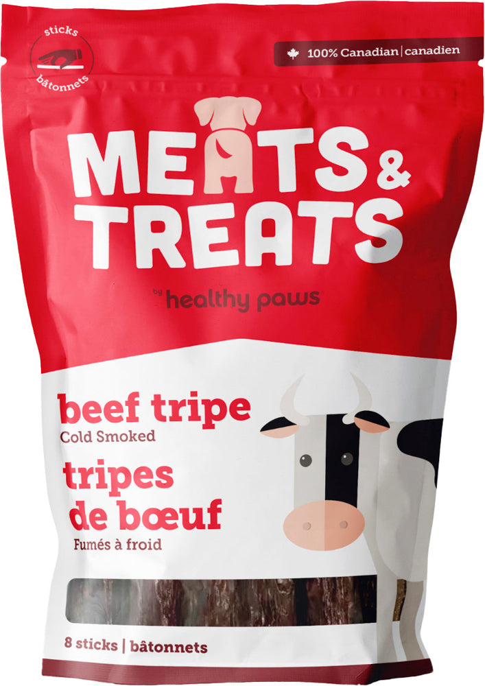 HEALTHY PAWS Gâteries Chien Tripes de Boeuf x8