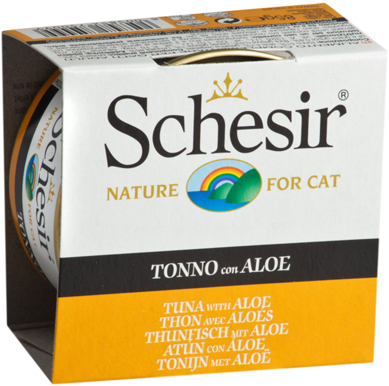 Schesir - Chat Adulte Thon et Aloès en Gelée - Nourriture Humide pour Chats
