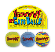DUCKY WORLD Jouet Chat Balles Coloées/Catnip x3