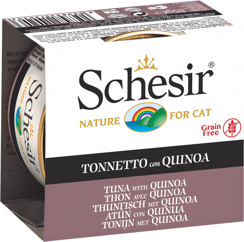 Schesir - Chat Adulte Thon et Quinoa en Gelée - Nourriture Humide pour Chats