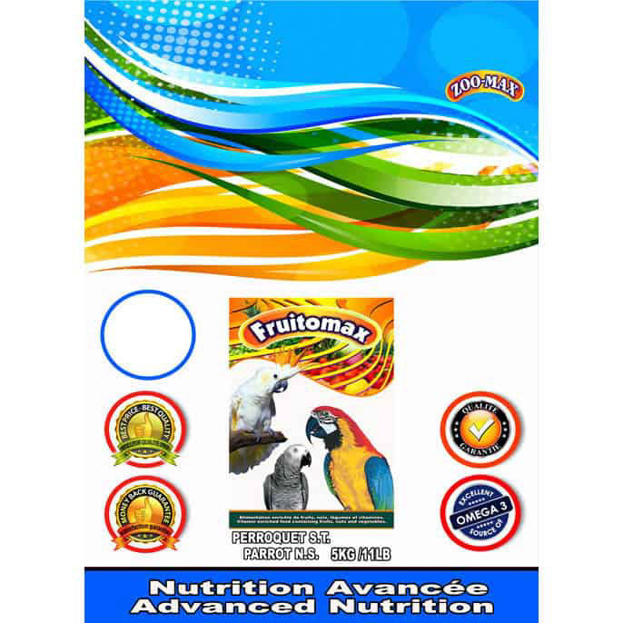 FRUITOMAX Nourriture Perroquet Sans Tournesol 5kg