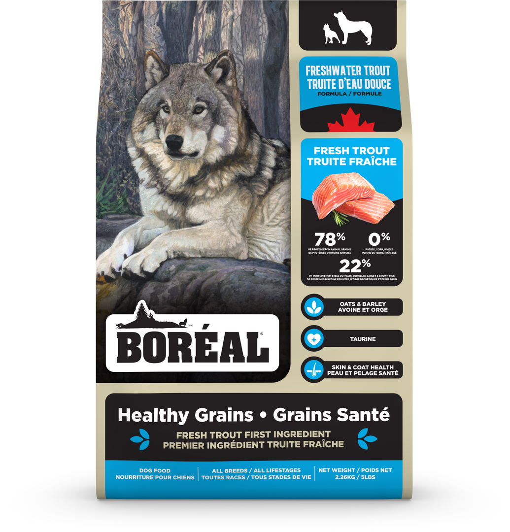 BOREAL GRAINS SANTÉ Chien Truite d'Eau Douce 2.26kg