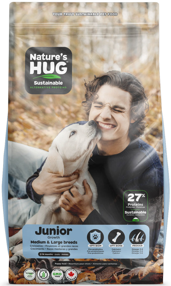 NATURE'S HUG Chiot MR/GR Croissance Junior 9.07kg