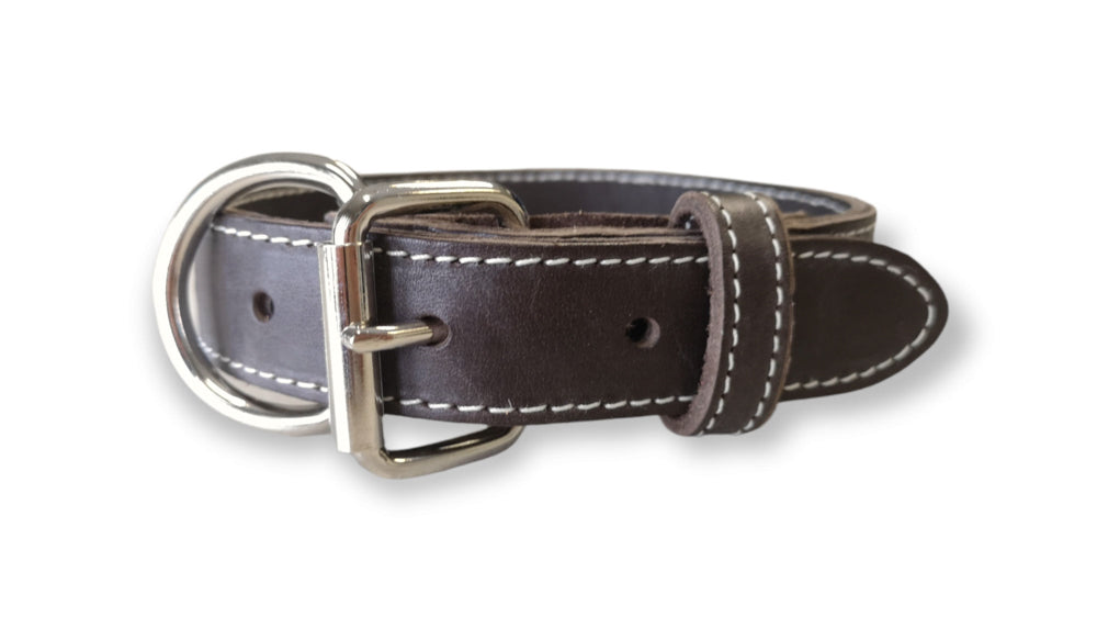 ARIZONA Collier Cuir Double 1x24" Brun