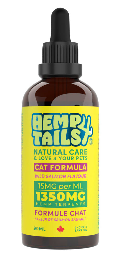 HEMP 4 TAILS Chat Huile de Chanvre et Saumon 1350MG 90ml