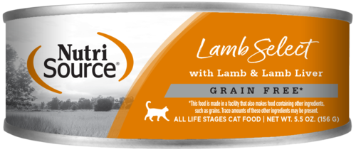 NutriSource - Chat " Lamb Select" Pâté d'Agneau et Foie d'Agneau - Nourriture Humide Sans Grains pour Chats