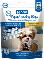 N-Bone - Petits Anneaux Saveur de Poulet - Gâteries Dentaires pour Chiots de Petites Races