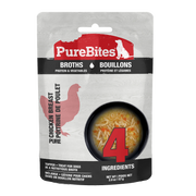Purebites - Chien Poitrine de Poulet dans un Bouillon de Légumes - Garniture Sans Grains pour Chiens en Pochette