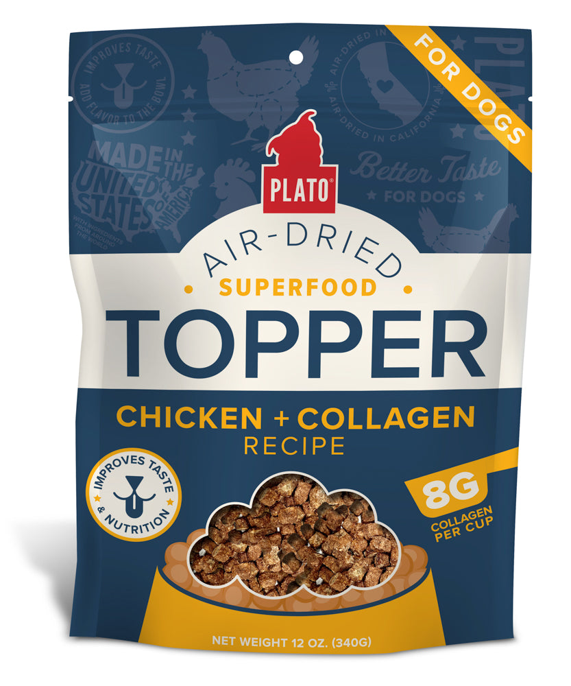 PLATO Gâteries Chien Topper Poulet & Callogène 340g