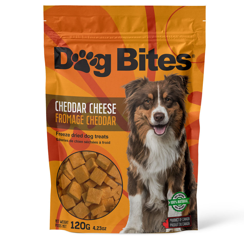 DOG BITES Gâteries Chien Fromage Cheddar 120g