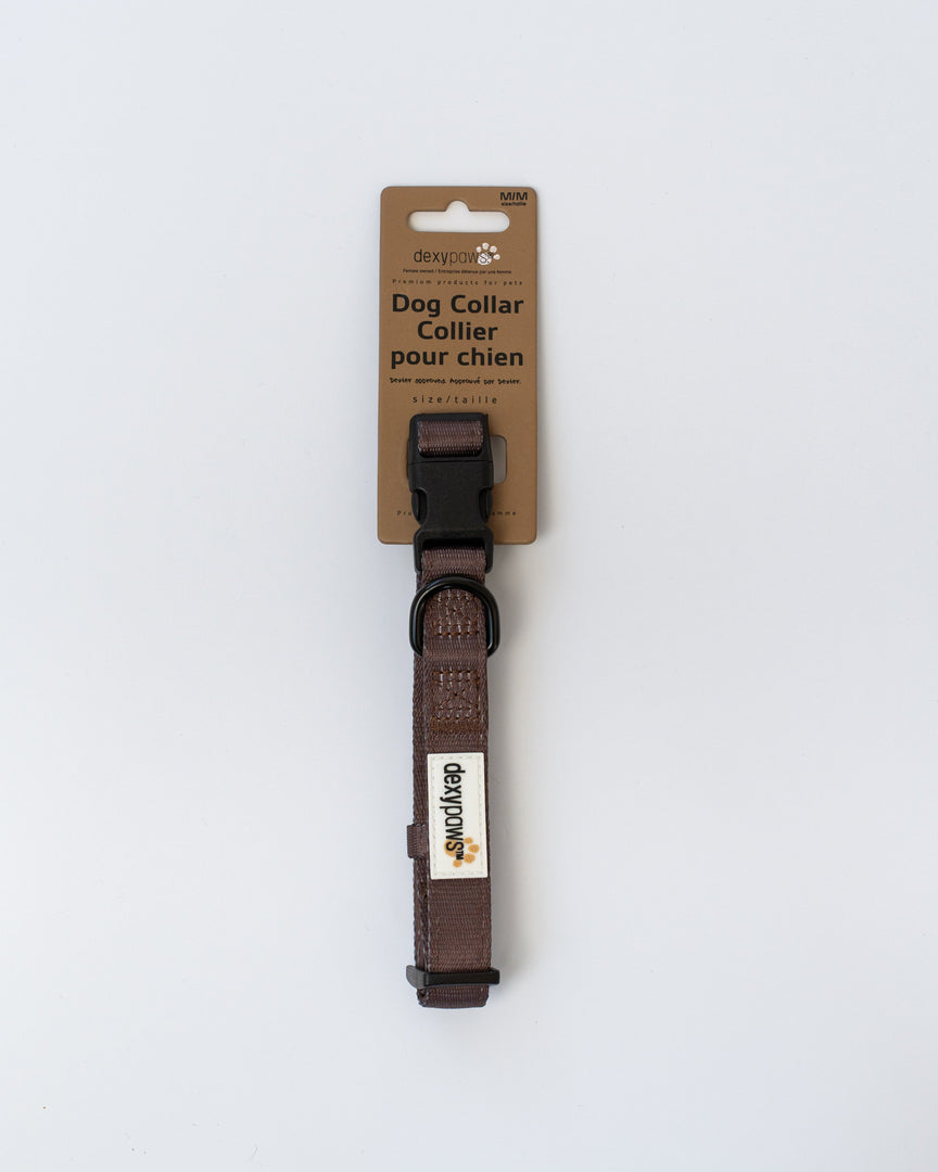 DEXYPAWS Collier Polyester XS Espresso