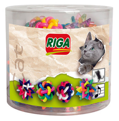 Riga - Jouet Mini Balle en Caoutchouc avec Grelot pour Chats