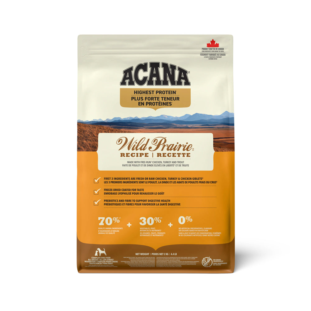 ACANA REGIONALS Chien Prairie Sauvage (Wild Prairie) 2kg