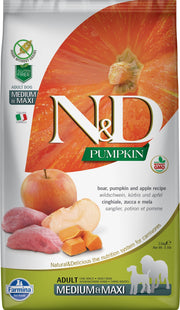 N&D CITROUILLE Chien MR & GR Sanglier & Pomme SG 2.5kg