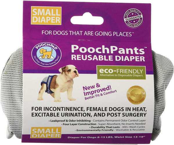 POOCHPAD PoochPants 8-15lb S Gris