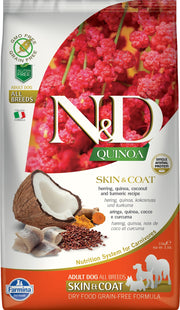 N&D QUINOA Chien Peau & Pelage Hareng SG 2.5kg