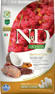 N&D QUINOA Chien Peau & Pelage Caille SG 2.5kg
