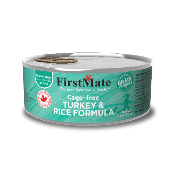 FIRSTMATE Chat Pâté Dinde & Riz 156g