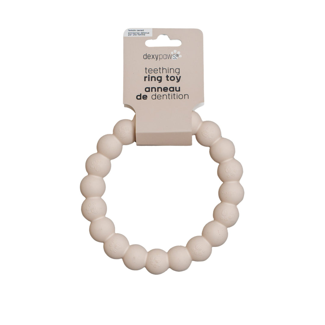 DEXYPAWS Jouet Chien Ultra Robuste Anneau Beige