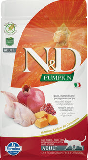 N&D CITROUILLE Chat Caille, Potiron & Grenade SG 5kg