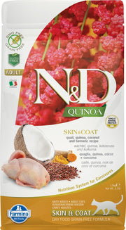 N&D QUINOA Chat Peau & Pelage Caille SG 1.5kg