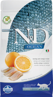 N&D OCÉAN Chat Hareng et Orange SG 5kg