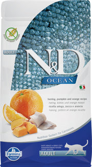 N&D OCÉAN Chat Hareng, Potiron & Orange SG 5kg