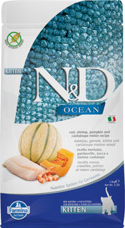 N&D OCÉAN Chaton Morue, Crevettes, Potiron & Cantaloup SG 1.5kg